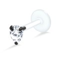 Pear Shaped Stone Labrets Push-in LA-191